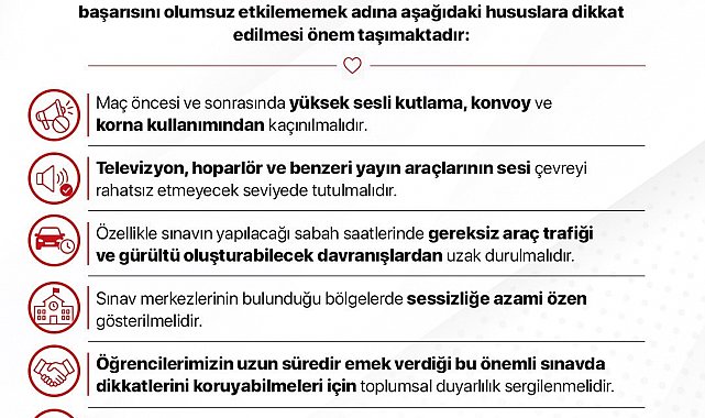 İletişim Başkanlığı'ndan YKS öncesi milli maçı uyarısı