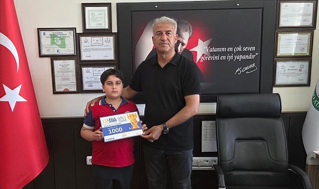 İlkokul öğrencisi kazandığı ödülü Gazze'ye gönderdi