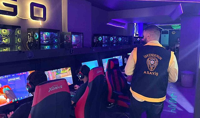 İskenderun'da internet kafe ve oyun salonları denetlendi