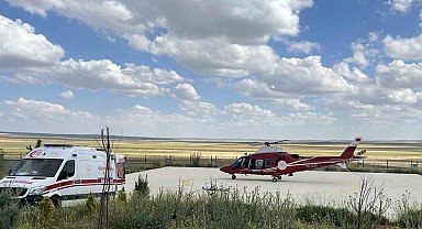 Kalp krizi geçiren hasta ambulans helikopter ile Konya'ya sevk edildi