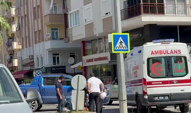 Kamyonet ile motosiklet çarpıştı:1 yaralı