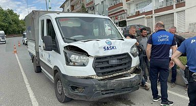 Kamyonet otomobile çarptı: 1 yaralı