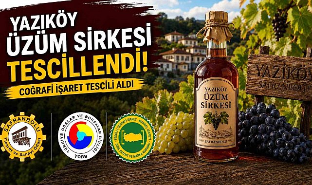 Karabük'ün 10'uncu coğrafi işaretli ürünü "Yazıköy Üzüm Sirkesi" oldu