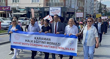 Karaman'da 'Hayat Boyu Öğrenme Haftası' yürüyüşle başladı