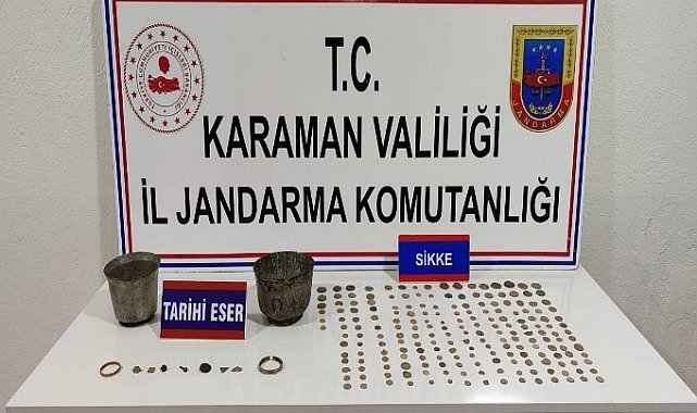 Karaman'da tarihi eser ele geçirildi: 6 tutuklama