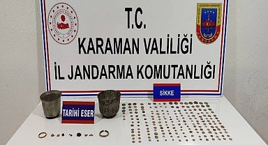 Karaman'da tarihi eser ele geçirildi: 6 tutuklama