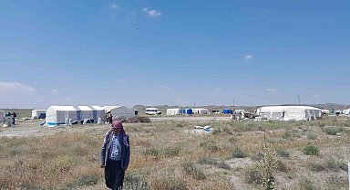 Karapınar'da mevsimlik tarım işçilerinin kaldığı çadır kentte inceleme