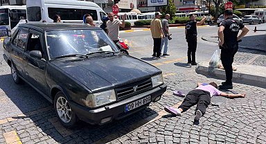 Karşıya geçmek istedi, otomobil çarptı: 1 yaralı