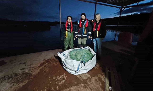 Kastamonu'da baraj gölünde yüzlerce metre hayalet ağ ele geçirildi: 200 kilogram sazan kurtarıldı