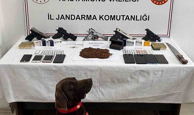 Kastamonu'da uyuşturucu ve silah operasyonu: 3 tutuklama