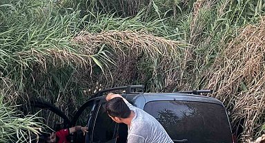 Kayıp şahsın kazada aracı ile sazlığa uçtuğu ortaya çıktı