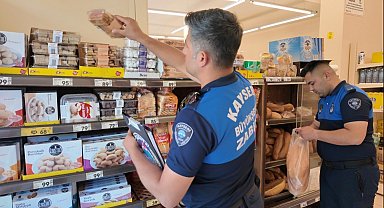 Kayseri zabıtasından zincir marketlere denetim