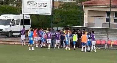 Kayseri'de amatör maçta hakeme saldırı