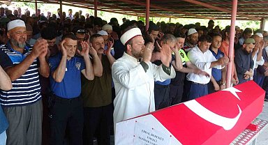 Kazada ölen emekli komiser, son yolculuğuna uğurlandı