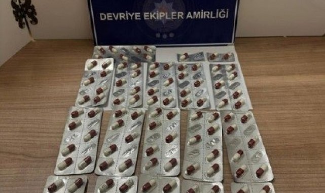 Keşan'da bir şüphelinin üzerinde 115 sentetik ecza ele geçirildi