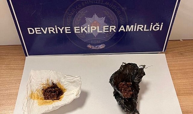 Keşan'da polisin durdurduğu şüphelinin üzerinden uyuşturucu çıktı