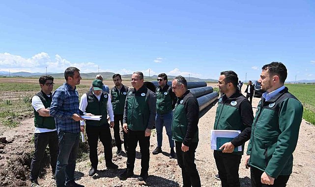 Kırklartepe Barajı sulama inşaatında incelemeler yapıldı