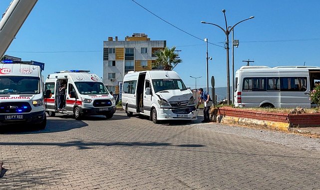 Köşk'te okul servisleri ile otomobil çarpıştı: 6 yaralı