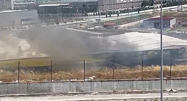 Kütahya 30 Ağustos OSB'de çömlek fabrikasında yangın paniği