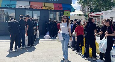 Kütahya Ahteri İmam Hatip Ortaokulu'ndan Sıfır Atık projesine anlamlı destek