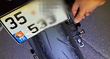 Manisa'da katlanır plakalı motosiklete 156 bin TL ceza