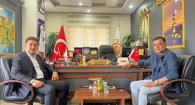 Mardin TSO Başkan adayı Duyan, Muhtarlar Federasyonunu Başkanı Nas ile bir araya geldi