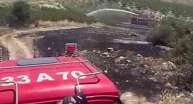 Mersin'de 6 dekar bahçe yangında zarar gördü