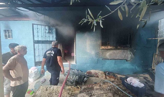 Mersin'de evde çıkan yangın korkuttu