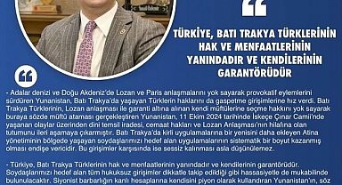 MHP'li Özdemir: "Türkiye, Batı Trakya Türklerinin hak ve menfaatlerinin yanındadır ve garantörüdür"