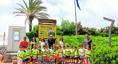 Minik çevreciler Mavi Bayrak'la tanıştı