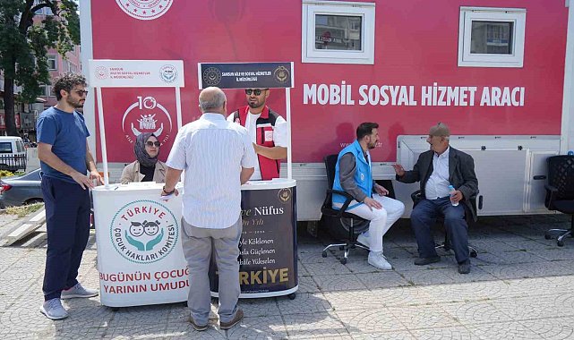Mobil Sosyal Hizmet Aracı Samsun'da vatandaşlarla buluşuyor