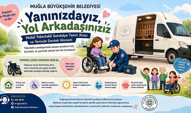 Mobil tekerlekli sandalye tamir aracı 'Engelsiz Muğla' için yollarda