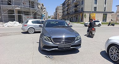 Motosiklet ile otomobil çarpıştı: 1 yaralı