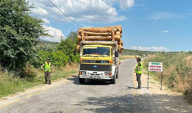 Muğla'da orman emvali taşıyan araçlara mobil kontrol denetimi