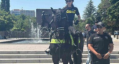 NATO Zirvesi öncesi başkentte atlı polislerin mesaisi sürüyor