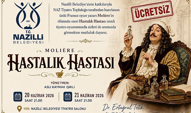 Nazilli Belediyesi'nden ücretsiz tiyatro etkinliği