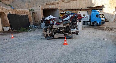 Nevşehir'de devrilen forkliftin altında kalan genç hayatını kaybetti