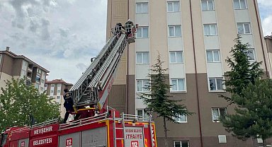 Nevşehir'de ocakta unutulan yemek paniğe neden oldu