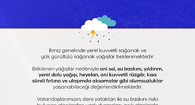 Niğde Valiliği'nden kuvvetli yağış uyarısı