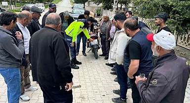 Öğrenci ve vatandaşlara güvenli trafik anlatıldı