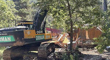 Osmaniye Olukbaşı Yaylası'nda 225 usulsüz yapının yıkımına başlandı