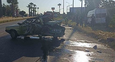 Otomobil araçlara çarptı 1 kişi öldü, o anlar kameraya yansıdı