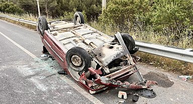 Otomobil takla attı: 2 kişi yaralandı