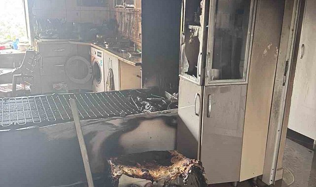 Samandağ'da ev yangını