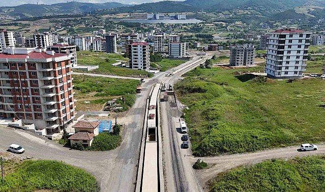 Samsun'un 5 ilçesinde ulaşım yatırımları sürüyor
