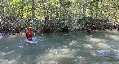 Şavşat Deresi'nde kaybolan baba ve oğlunu arama çalışmaları ikinci gününde sürüyor