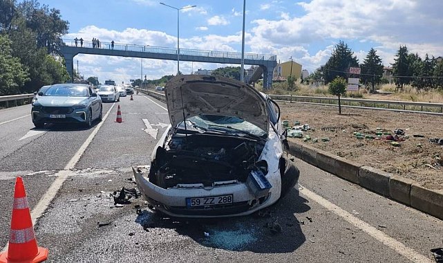 Şerit ihlali yaparak ortalığı savaş alanına çevirdi, yakalanınca baygınlık geçirdi