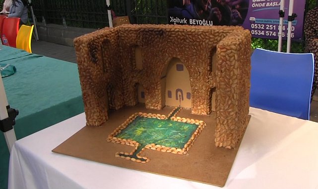 Siirt fıstığının kabuğu sanat eserine dönüştü