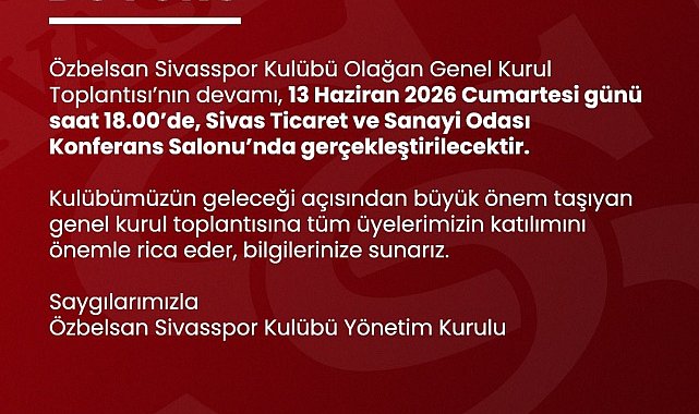 Sivasspor'da gözler yeniden genel kurula çevrildi