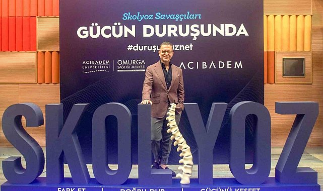Skolyoz farkındalık etkinliğinde skolyoz kahramanı gençler mesaj verdi
